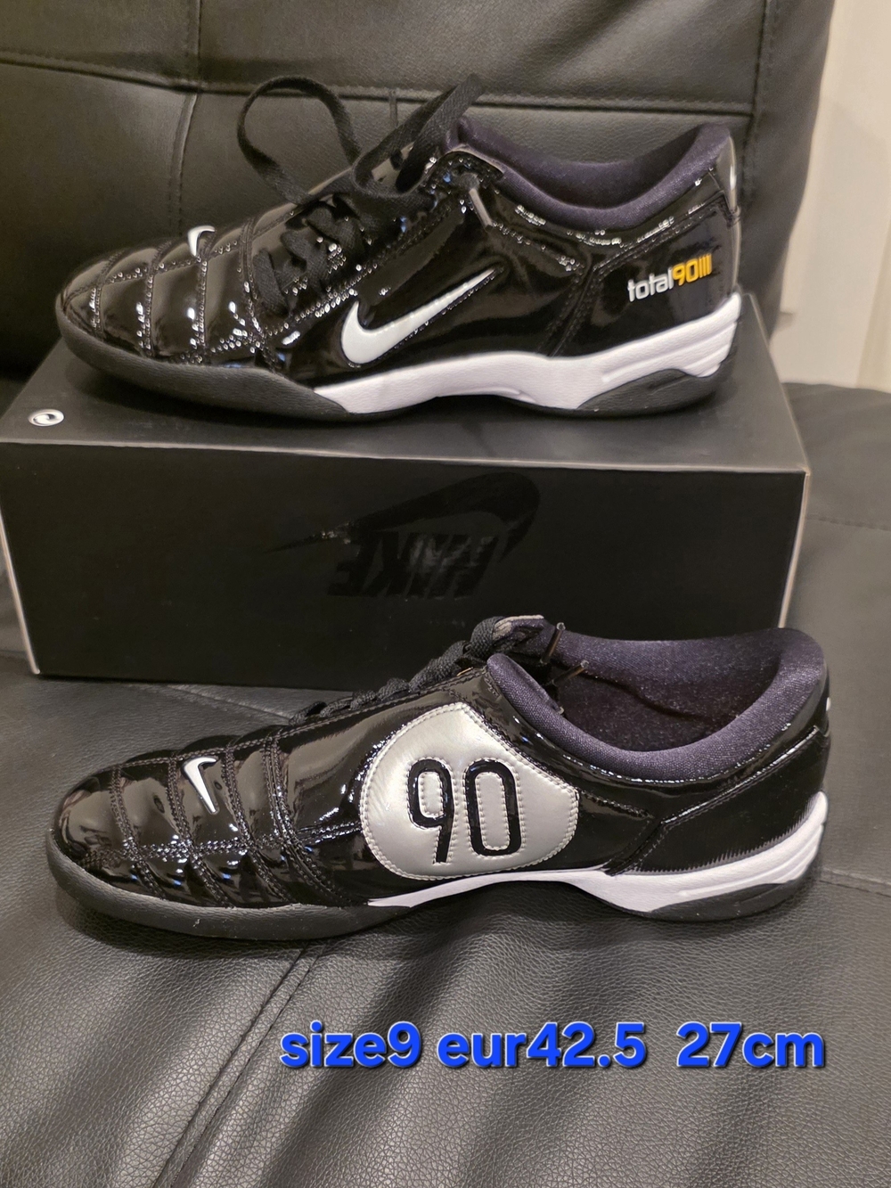 Nike T90 SP Men's Size US9 EUR42.5 Black Metallic Silver